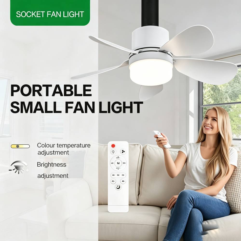 Lighting Decor For Home - Plafondventilator met afstandsbediening, kleine plafondventilator met