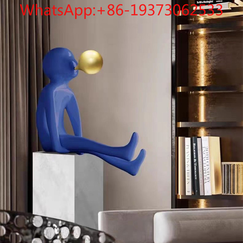 Lighting Decorative - Ingangssculptuur met bellenblaasende figuur, cartoonhotel, lichte