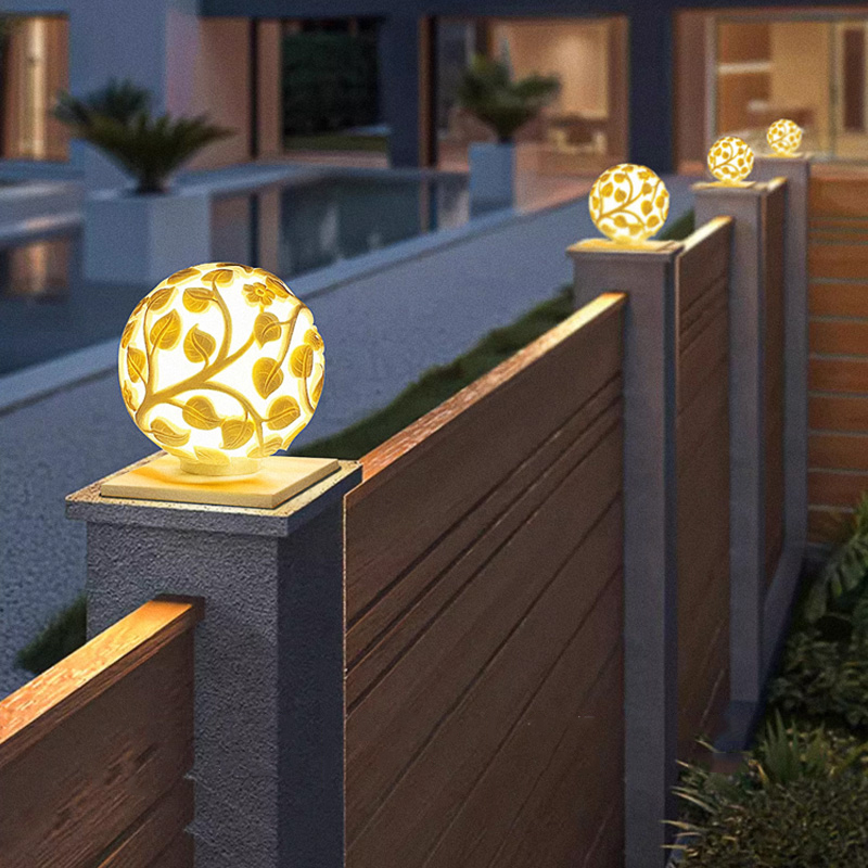 Garden Lighting Decor - Buitenkolomverlichting op zonne-energie LED-kolomverlichting zonder zonne-energie