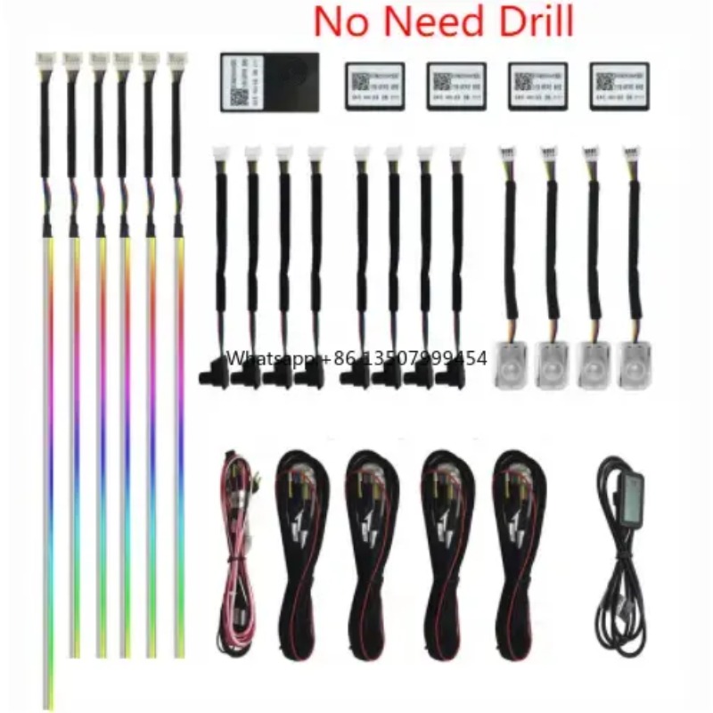 Lighting Decorative - A80 64-kleuren LED sfeerverlichting acrylstrip 18-in-1