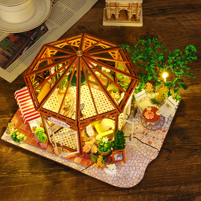 Lighting Home Decor Products - DIY Houten Miniatuur Model Kit Bloem