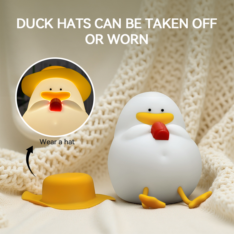 Lighting Decor For Home - Happy Duck-nachtlampje, bedlampje met aanraakbediening, oplaadbaar