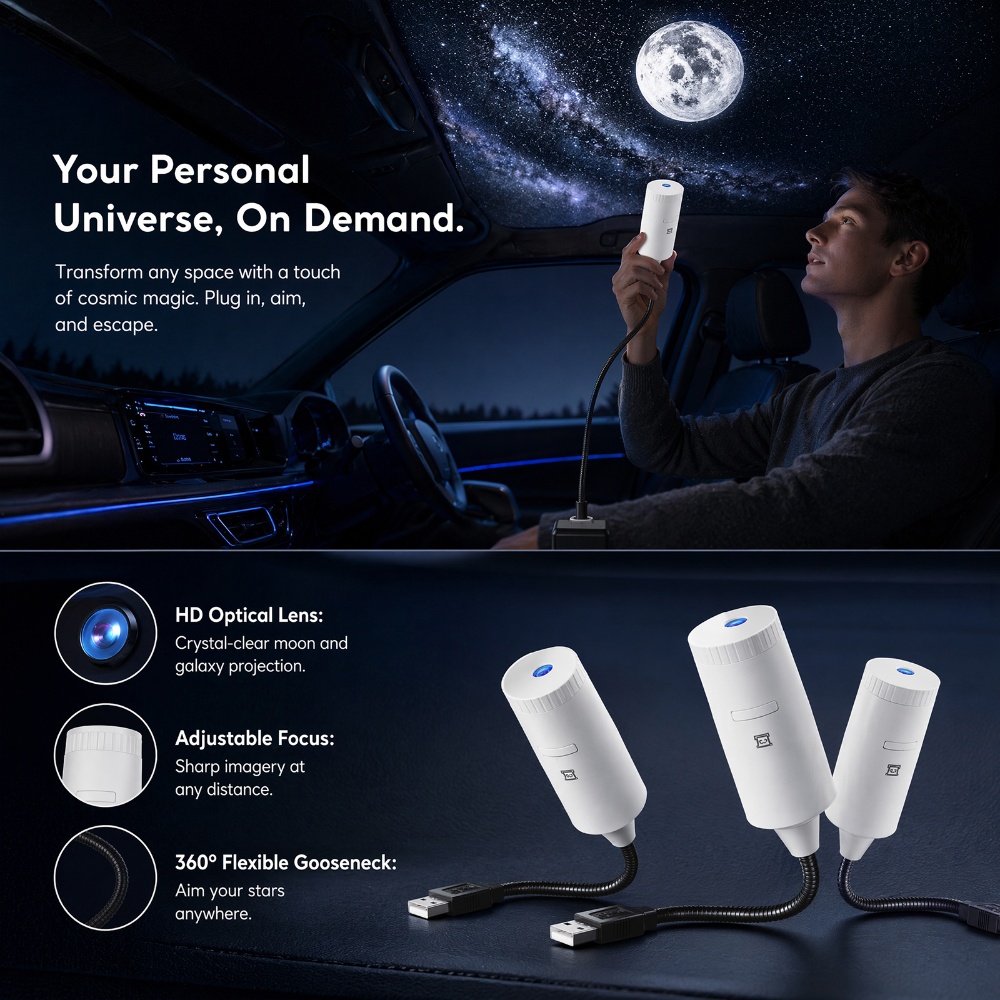 Room Decor Lighting Lamp - Romantisch LED Sterrenhemel Nachtlampje USB-aangedreven Saturn