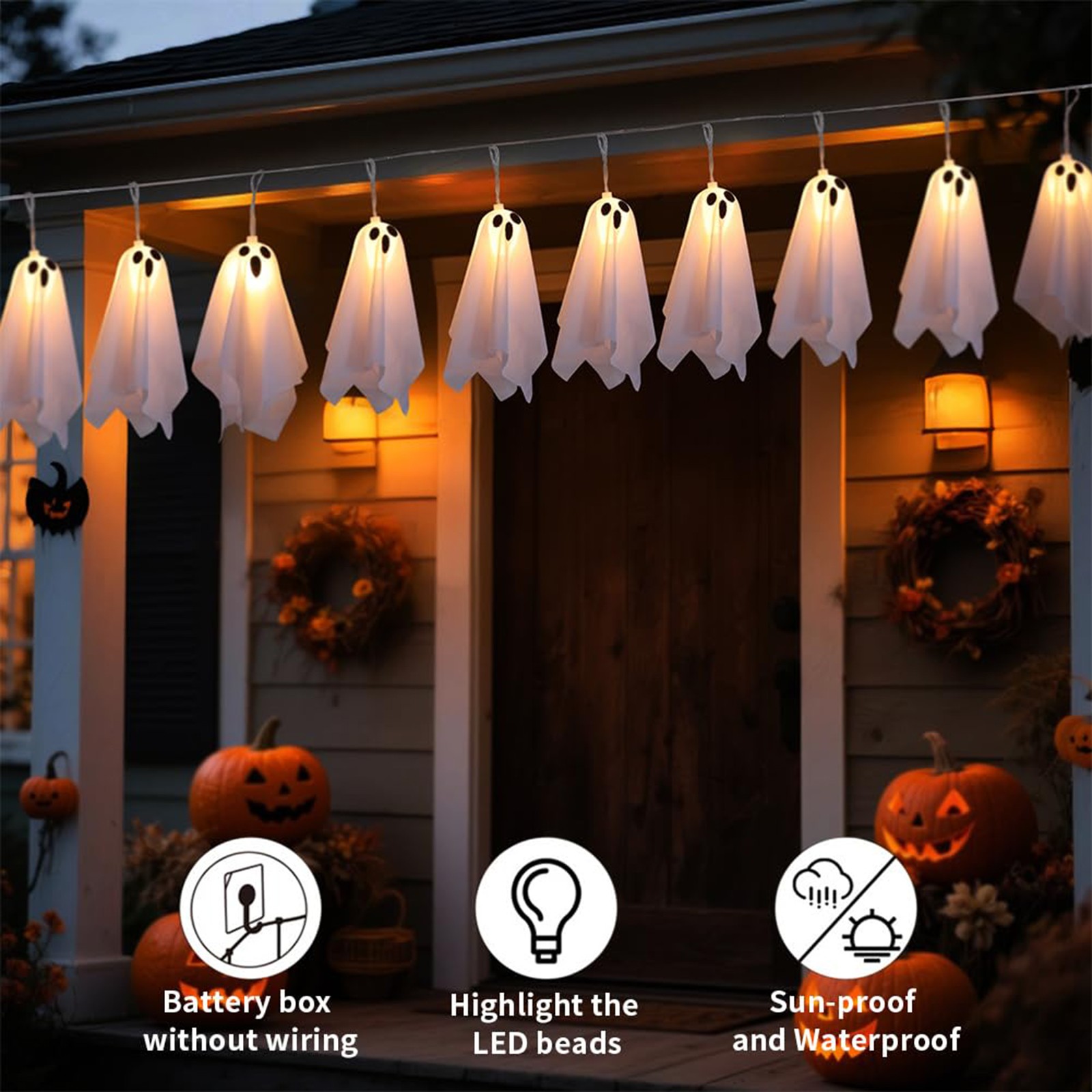 Lighting Decor House - Spookhuis Decor Halloween Ghost White Ghost