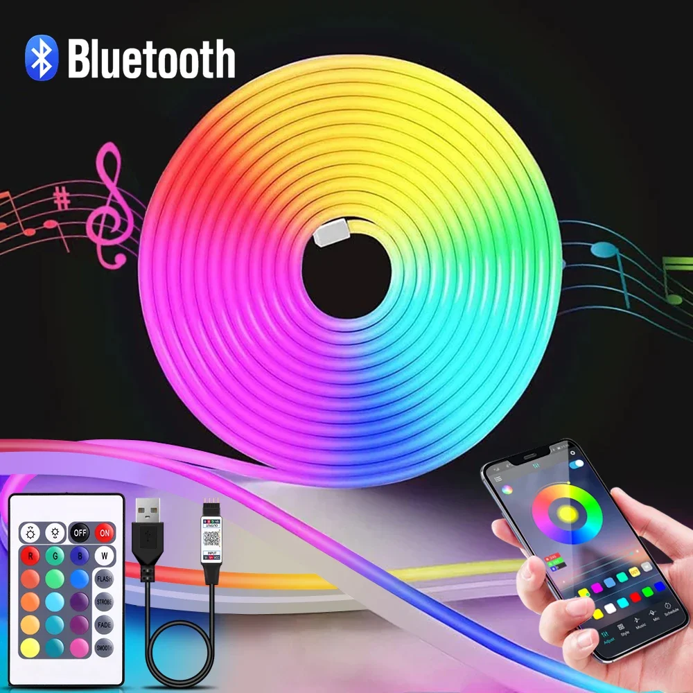 Lighting Decor For Home - 1-5m RGB LED Neon Strip Licht
