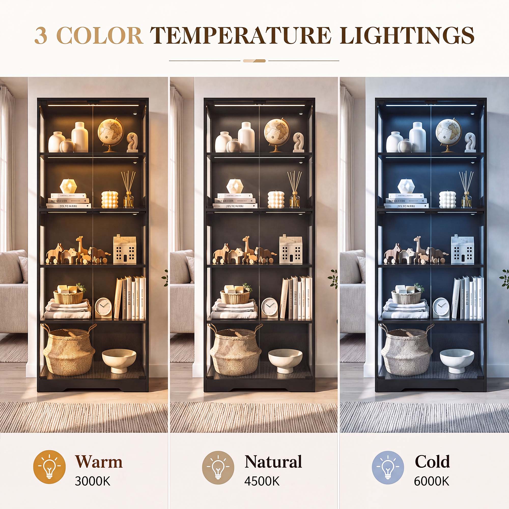 TCGBKAF 5-laags vitrinekast me - Lighting Decor For Home recensie en prijs