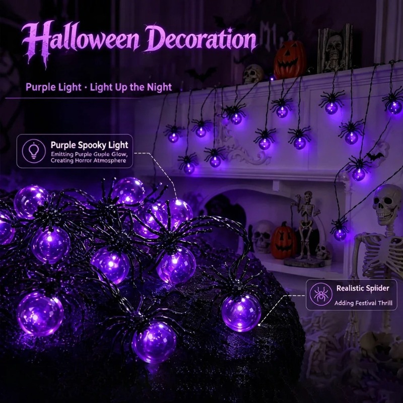 Op batterijen werkende Spider  - Garden Lighting Decor recensie en prijs