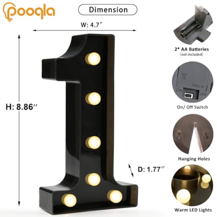 Decoratieve LED verlichte cijf - Light Up Letters Marquee recensie en prijs